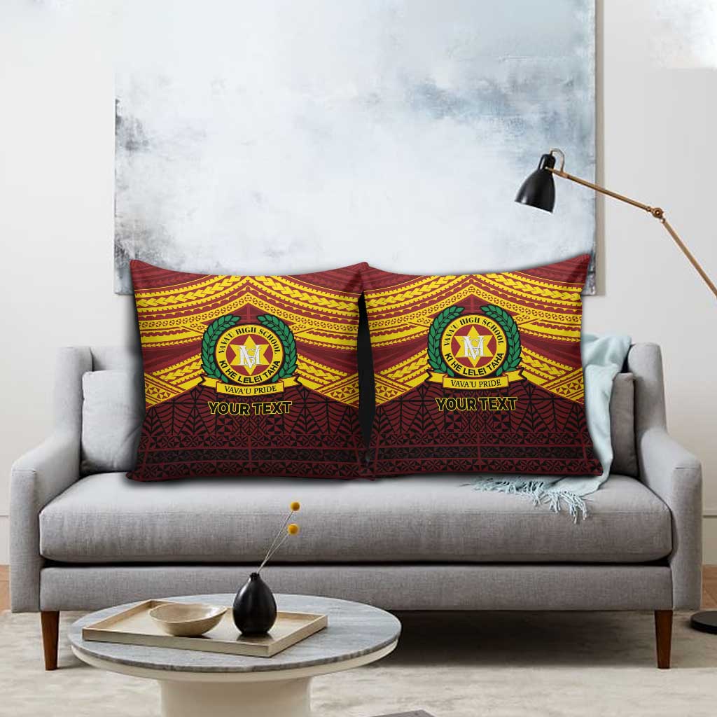 Personalised Tonga Vava'u High School Pillow Cover Polynesian Ngatu Tribal LT9 - Polynesian Pride