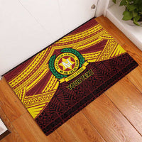 Personalised Tonga Vava'u High School Rubber Doormat Polynesian Ngatu Tribal LT9 - Polynesian Pride