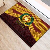 Personalised Tonga Vava'u High School Rubber Doormat Polynesian Ngatu Tribal LT9 - Polynesian Pride