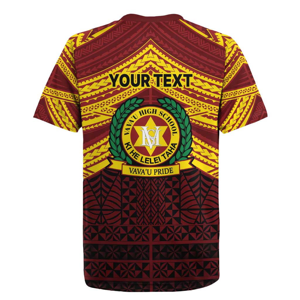 Personalised Tonga Vava'u High School Rugby Jersey Polynesian Ngatu Tribal LT9 - Polynesian Pride