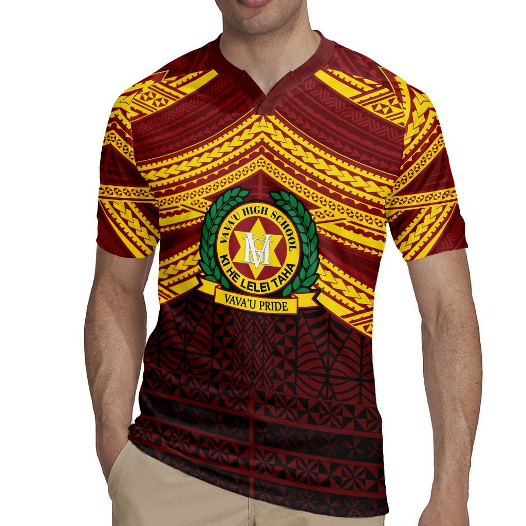 Personalised Tonga Vava'u High School Rugby Jersey Polynesian Ngatu Tribal LT9 - Polynesian Pride