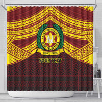 Personalised Tonga Vava'u High School Shower Curtain Polynesian Ngatu Tribal LT9 - Polynesian Pride