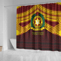 Personalised Tonga Vava'u High School Shower Curtain Polynesian Ngatu Tribal LT9 - Polynesian Pride