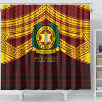 Personalised Tonga Vava'u High School Shower Curtain Polynesian Ngatu Tribal LT9 - Polynesian Pride