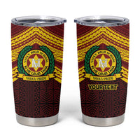 Personalised Tonga Vava'u High School Tumbler Cup Polynesian Ngatu Tribal LT9 Red - Polynesian Pride