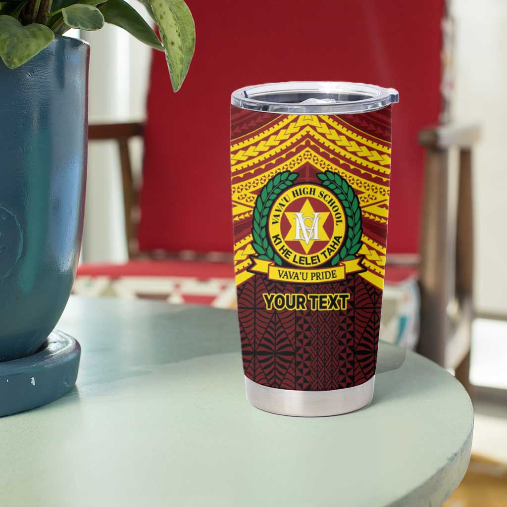 Personalised Tonga Vava'u High School Tumbler Cup Polynesian Ngatu Tribal LT9 - Polynesian Pride