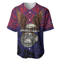 American Samoa Brave Eagle Personalized Baseball Jersey National Flag Color LT9 Blue - Polynesian Pride