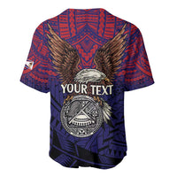 American Samoa Brave Eagle Personalized Baseball Jersey National Flag Color LT9 - Polynesian Pride