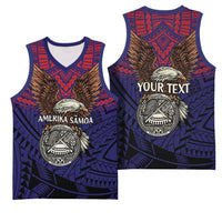 American Samoa Brave Eagle Personalized Basketball Jersey National Flag Color LT9 - Polynesian Pride
