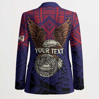 American Samoa Brave Eagle Personalized Blazer National Flag Color LT9 - Polynesian Pride