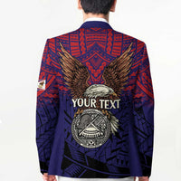 American Samoa Brave Eagle Personalized Blazer National Flag Color LT9 - Polynesian Pride