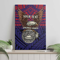 American Samoa Brave Eagle Personalized Canvas Wall Art National Flag Color LT9 - Polynesian Pride