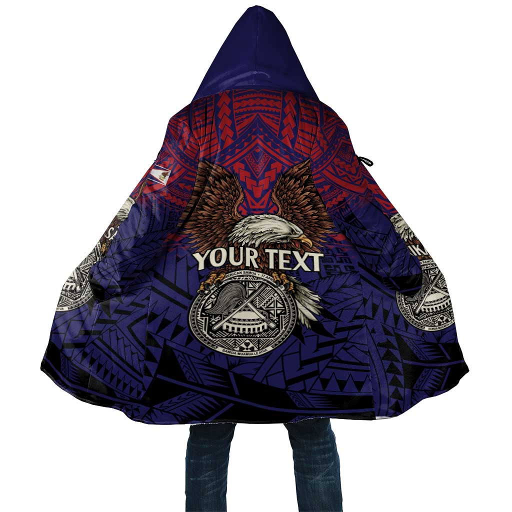 American Samoa Brave Eagle Personalized Cloak National Flag Color LT9 Unisex Blue - Polynesian Pride