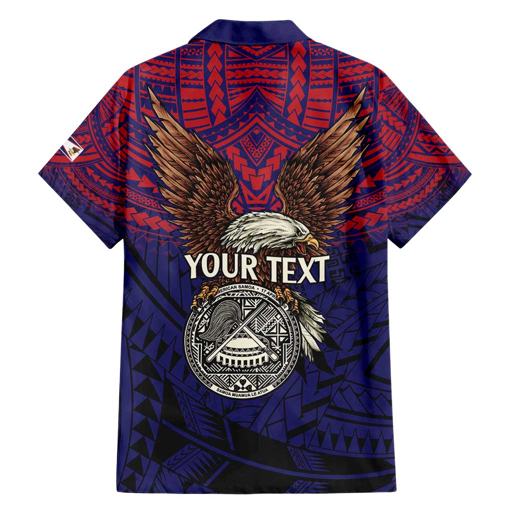 American Samoa Brave Eagle Personalized Hawaiian Shirt National Flag Color LT9 - Polynesian Pride