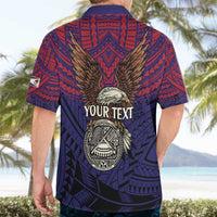 American Samoa Brave Eagle Personalized Hawaiian Shirt National Flag Color LT9 - Polynesian Pride