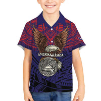 American Samoa Brave Eagle Personalized Hawaiian Shirt National Flag Color LT9 - Polynesian Pride