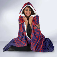 American Samoa Brave Eagle Personalized Hooded Blanket National Flag Color LT9 - Polynesian Pride