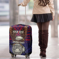 American Samoa Brave Eagle Personalized Luggage Cover National Flag Color LT9 - Polynesian Pride