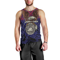 American Samoa Brave Eagle Personalized Men Tank Top National Flag Color LT9 - Polynesian Pride