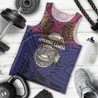 American Samoa Brave Eagle Personalized Men Tank Top National Flag Color LT9 - Polynesian Pride