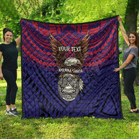 American Samoa Brave Eagle Personalized Quilt National Flag Color LT9 - Polynesian Pride