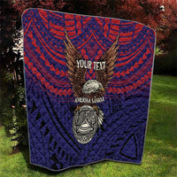American Samoa Brave Eagle Personalized Quilt National Flag Color LT9 - Polynesian Pride