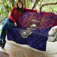 American Samoa Brave Eagle Personalized Quilt National Flag Color LT9 - Polynesian Pride