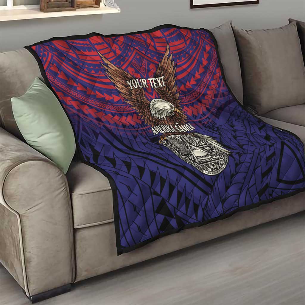 American Samoa Brave Eagle Personalized Quilt National Flag Color LT9 - Polynesian Pride