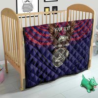 American Samoa Brave Eagle Personalized Quilt National Flag Color LT9 - Polynesian Pride