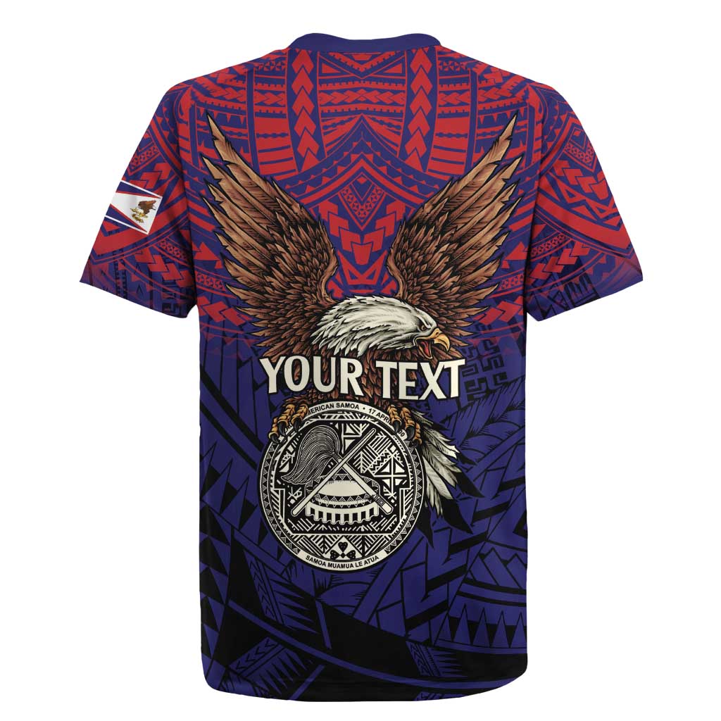 American Samoa Brave Eagle Personalized Rugby Jersey National Flag Color LT9 - Polynesian Pride