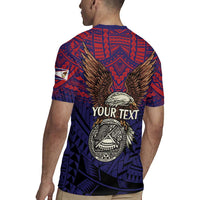 American Samoa Brave Eagle Personalized Rugby Jersey National Flag Color LT9 - Polynesian Pride