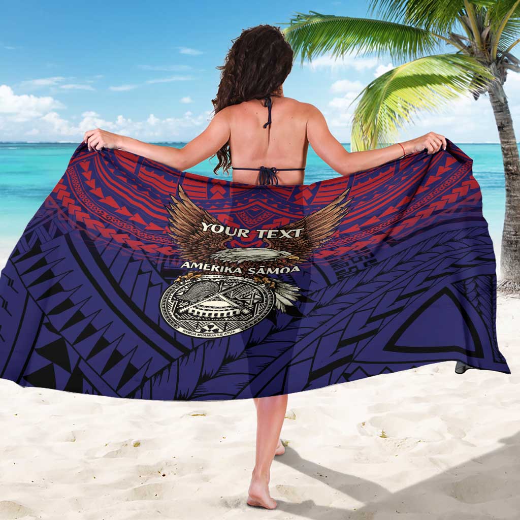 American Samoa Brave Eagle Personalized Sarong National Flag Color LT9 - Polynesian Pride
