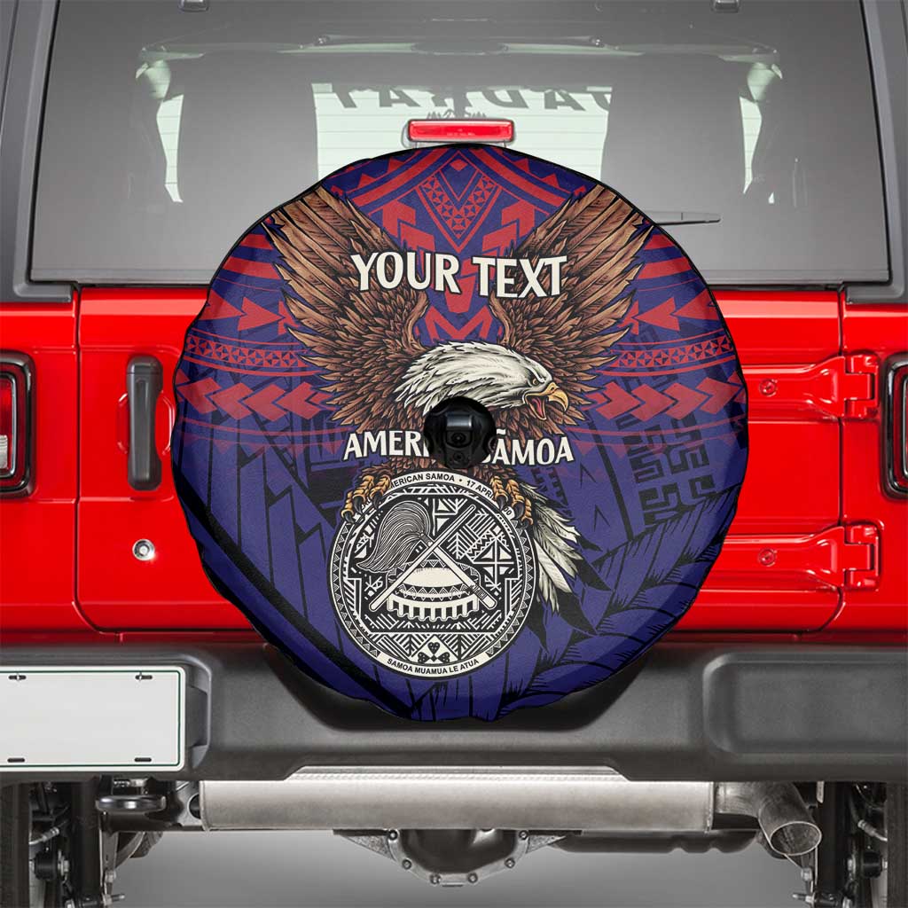 American Samoa Brave Eagle Personalized Spare Tire Cover National Flag Color LT9 - Polynesian Pride