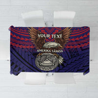 American Samoa Brave Eagle Personalized Tablecloth National Flag Color LT9 Blue - Polynesian Pride