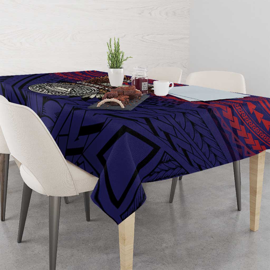 American Samoa Brave Eagle Personalized Tablecloth National Flag Color LT9 - Polynesian Pride