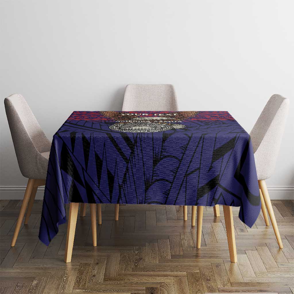 American Samoa Brave Eagle Personalized Tablecloth National Flag Color LT9 - Polynesian Pride