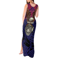 American Samoa Brave Eagle Personalized Tank Maxi Dress National Flag Color LT9 - Polynesian Pride