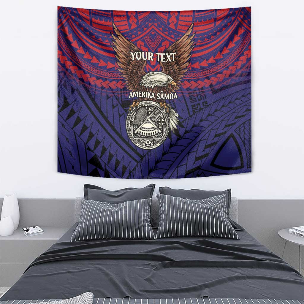 American Samoa Brave Eagle Personalized Tapestry National Flag Color LT9 - Polynesian Pride