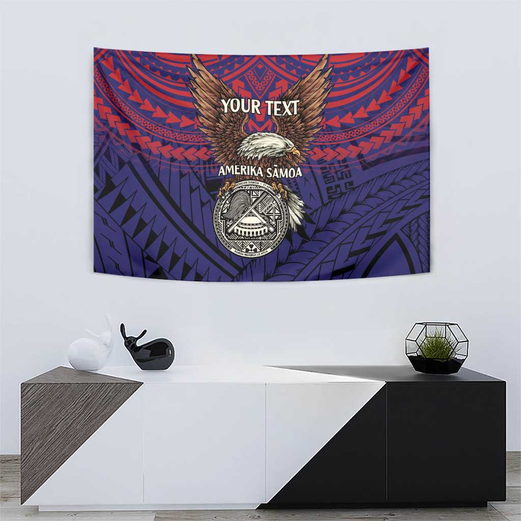 American Samoa Brave Eagle Personalized Tapestry National Flag Color LT9 - Polynesian Pride