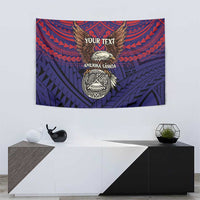 American Samoa Brave Eagle Personalized Tapestry National Flag Color LT9 - Polynesian Pride