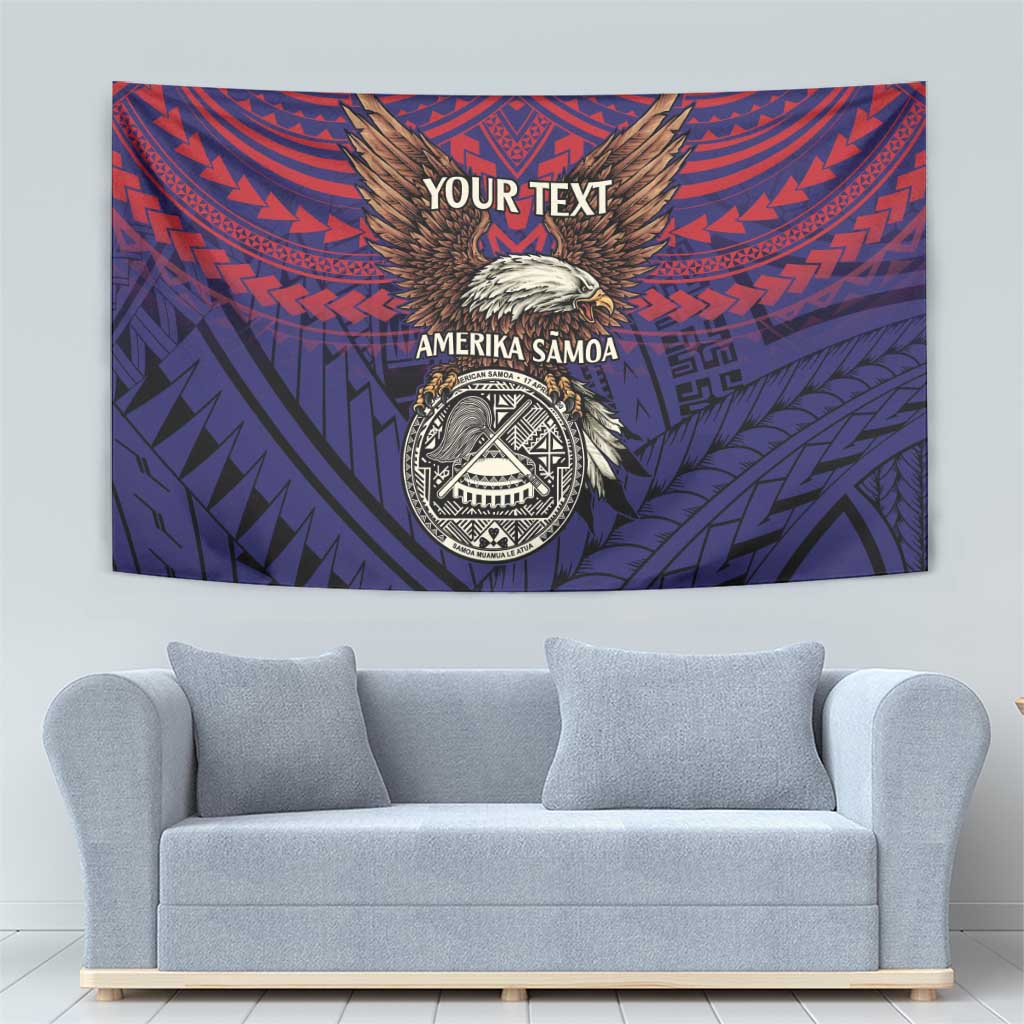American Samoa Brave Eagle Personalized Tapestry National Flag Color LT9 - Polynesian Pride