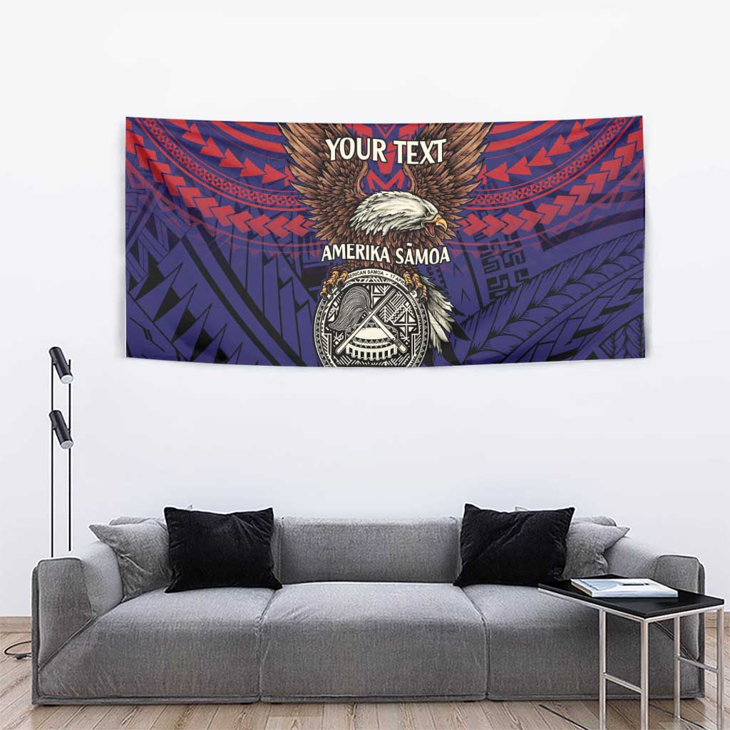 American Samoa Brave Eagle Personalized Tapestry National Flag Color LT9 - Polynesian Pride