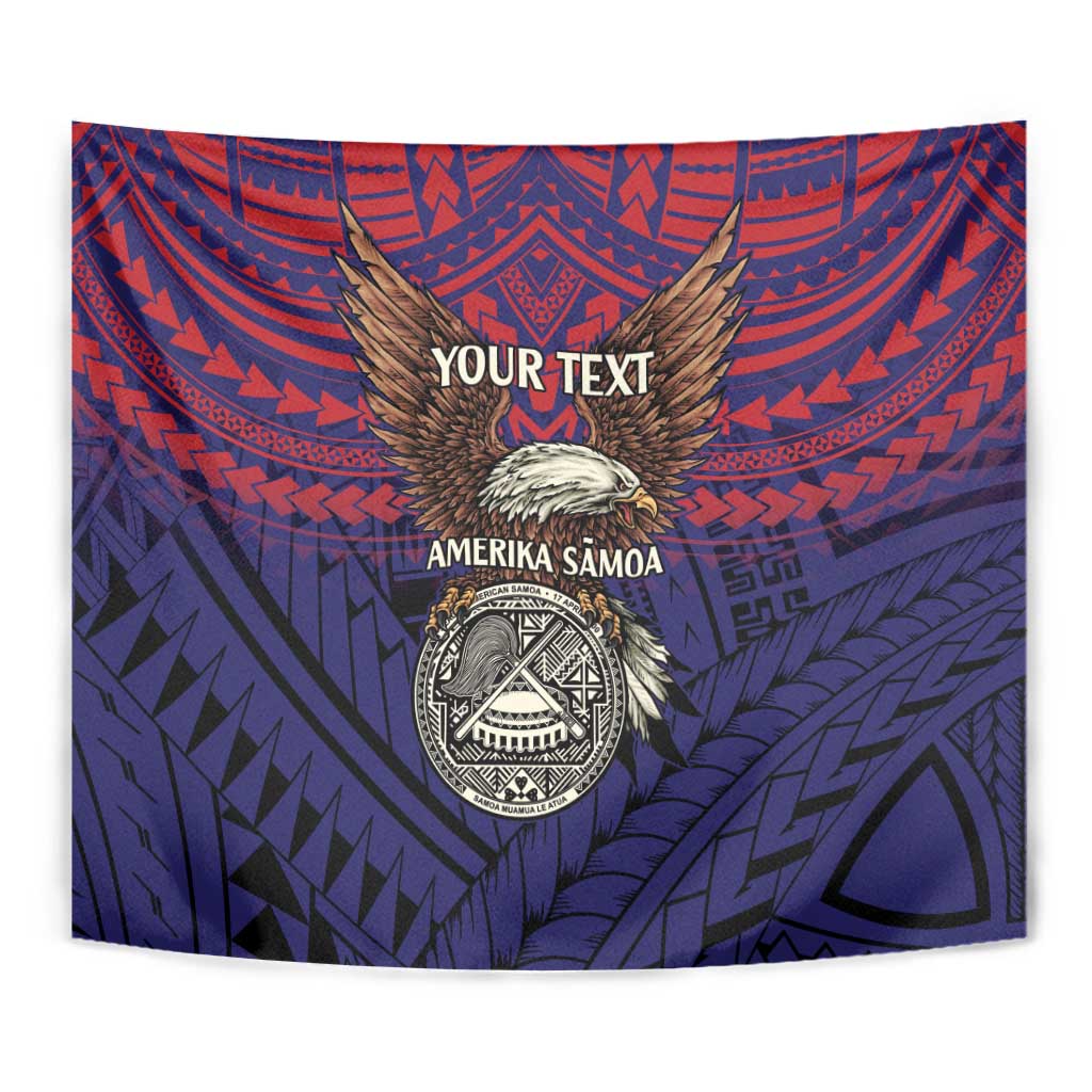 American Samoa Brave Eagle Personalized Tapestry National Flag Color LT9 - Polynesian Pride
