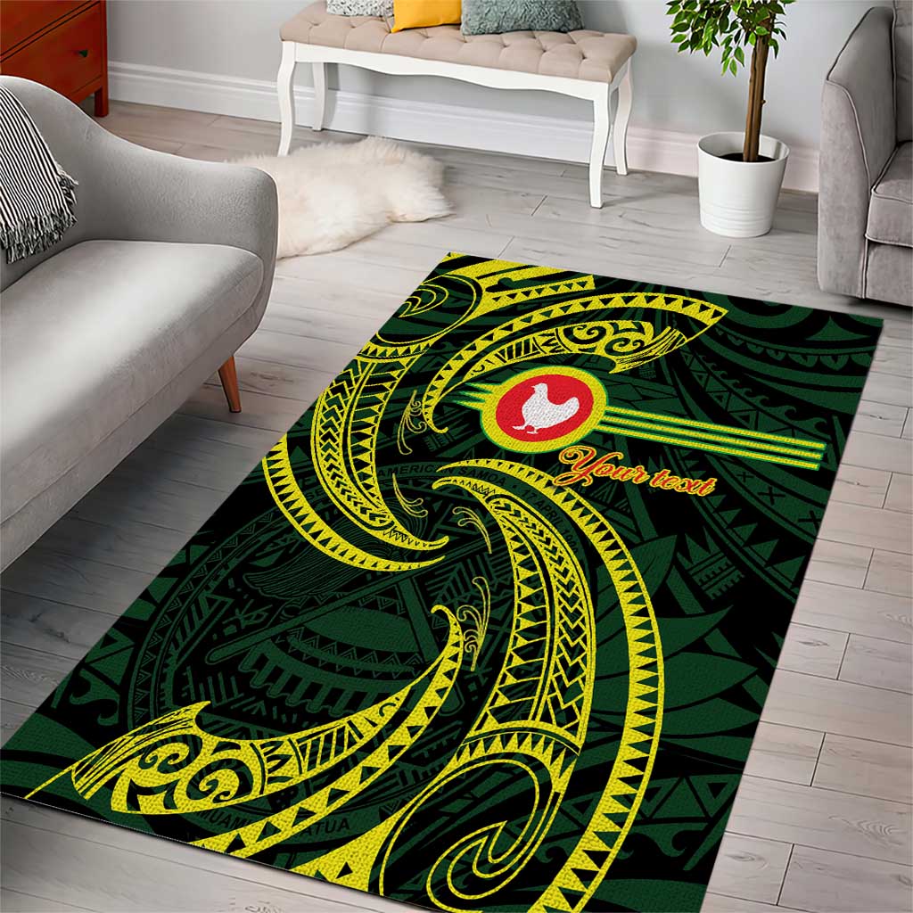 American Samoa Manua Cession Day Personalized Area Rug Polynesian Wave Style LT9 - Polynesian Pride