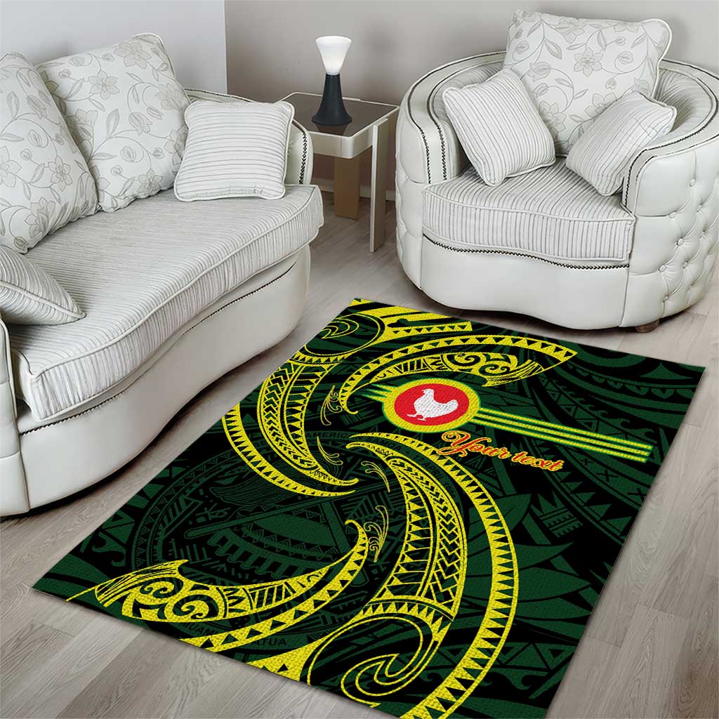 American Samoa Manua Cession Day Personalized Area Rug Polynesian Wave Style LT9 - Polynesian Pride
