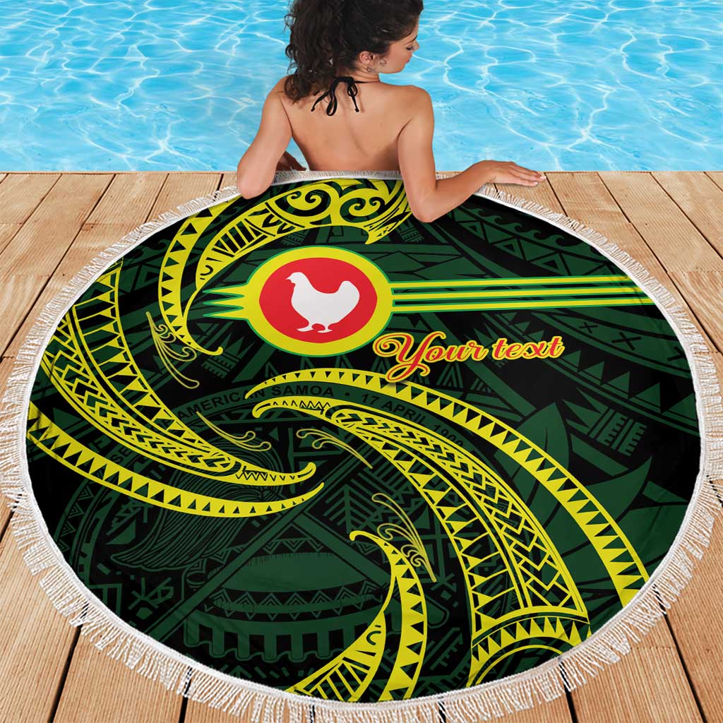 American Samoa Manua Cession Day Personalized Beach Blanket Polynesian Wave Style LT9 - Polynesian Pride