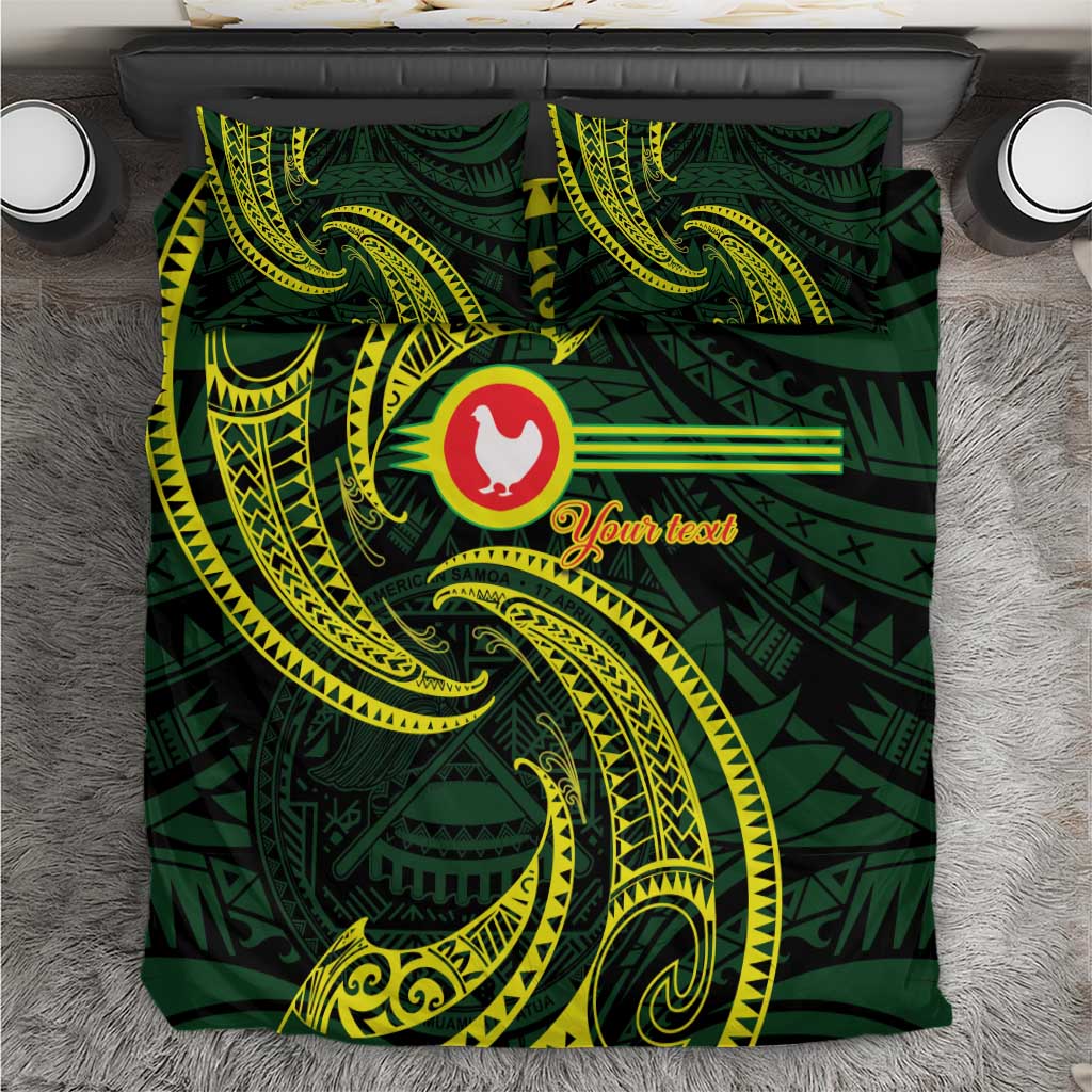American Samoa Manua Cession Day Personalized Bedding Set Polynesian Wave Style LT9 Green - Polynesian Pride