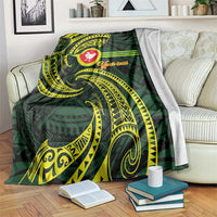 American Samoa Manua Cession Day Personalized Blanket Polynesian Wave Style LT9 Green - Polynesian Pride