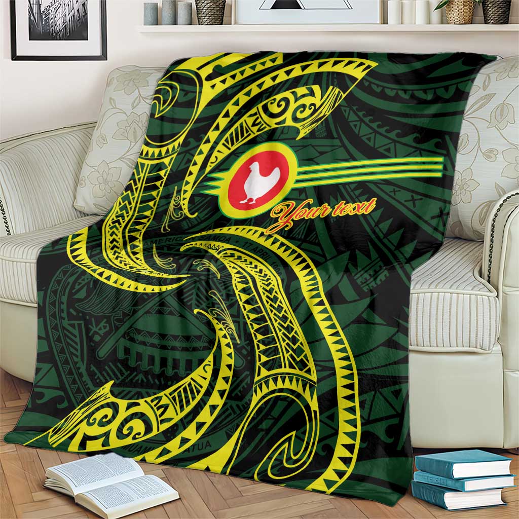 American Samoa Manua Cession Day Personalized Blanket Polynesian Wave Style LT9 - Polynesian Pride