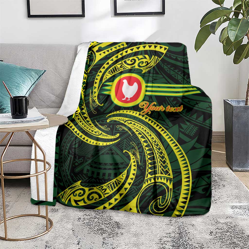 American Samoa Manua Cession Day Personalized Blanket Polynesian Wave Style LT9 - Polynesian Pride